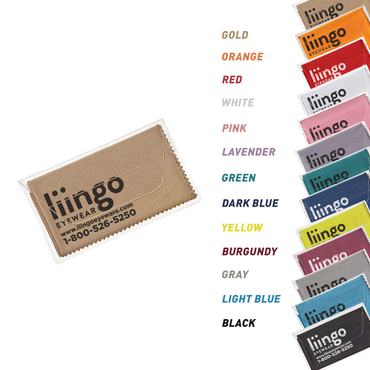 Purity™ Imprinted Chamois Cloth in Clear Pouch (Standard Ink)