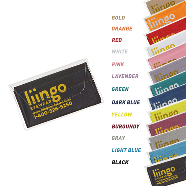 Purity™ Imprinted Microfiber Cloth in Clear Pouch (Metallic Ink)