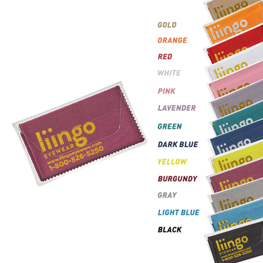 Purity™ Imprinted Microfiber Cloth in Clear Pouch (Metallic Ink)