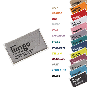 Purity™ Imprinted Microfiber Cloth in Clear Pouch (Standard Ink)