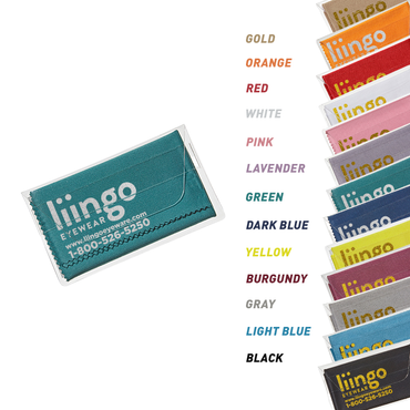 Purity™ Imprinted Microfiber Cloth in Clear Pouch (Metallic Ink)