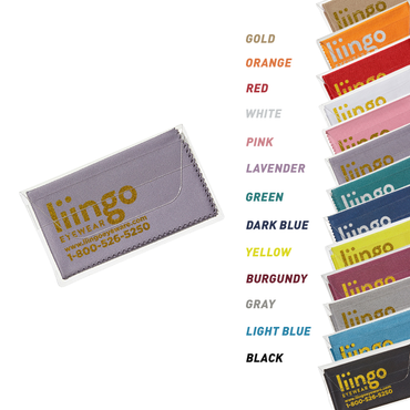 Purity™ Imprinted Microfiber Cloth in Clear Pouch (Metallic Ink)