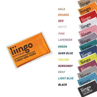 Purity™ Imprinted Microfiber Cloth in Clear Pouch (Standard Ink)