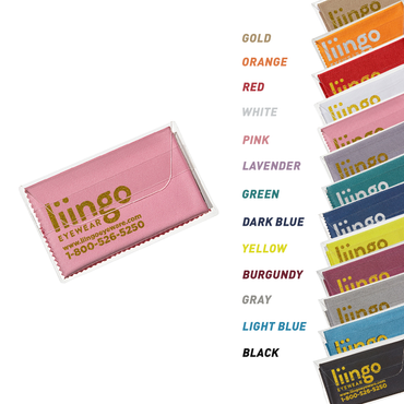 Purity™ Imprinted Microfiber Cloth in Clear Pouch (Metallic Ink)