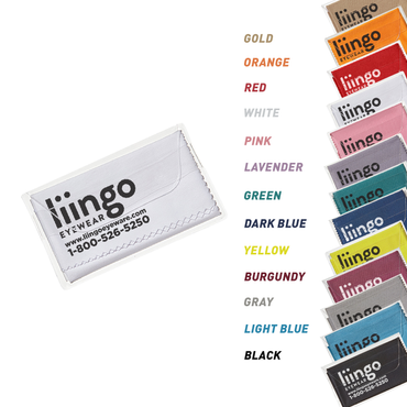 Purity™ Imprinted Chamois Cloth in Clear Pouch (Standard Ink)