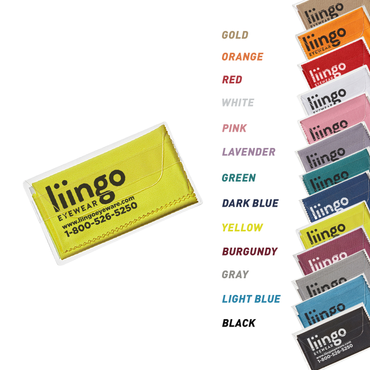 Purity™ Imprinted Microfiber Cloth in Clear Pouch (Standard Ink)