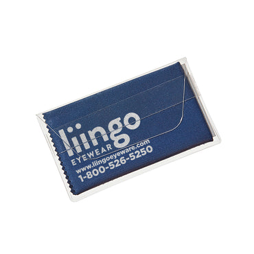 Purity™ Imprinted Microfiber Cloth in Clear Pouch (Metallic Ink)