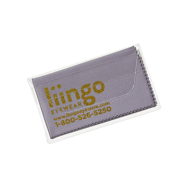 Purity™ Imprinted Chamois Cloth in Clear Pouch (Metallic Ink)