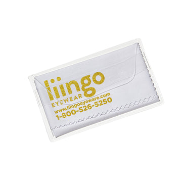 Purity™ Imprinted Chamois Cloth in Clear Pouch (Metallic Ink)