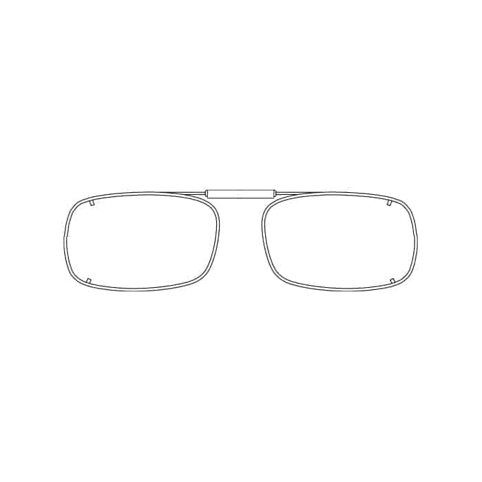 Visionaries® DRX Rectangle Mirrored Clip-Ons