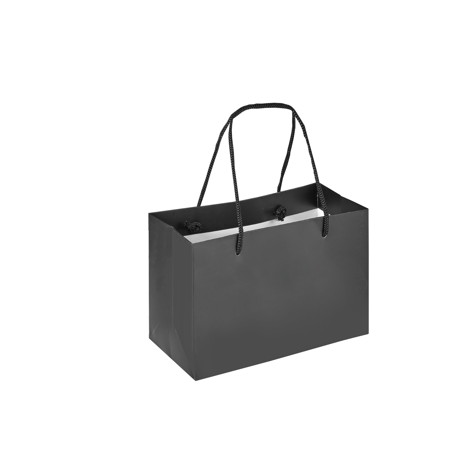 Boutique Shopping Bags Black - Laminated (Small) [Min. Order Qty: 100 Bags]