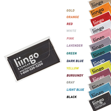 Purity™ Imprinted Microfiber Cloth in Clear Pouch (Standard Ink)