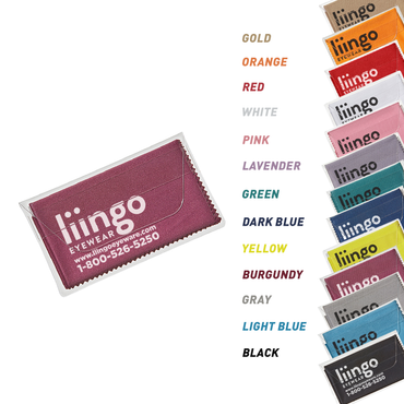 Purity™ Imprinted Chamois Cloth in Clear Pouch (Metallic Ink)