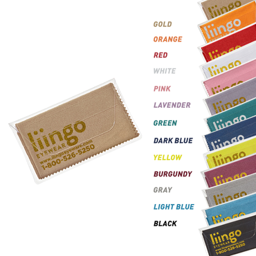 Purity™ Imprinted Microfiber Cloth in Clear Pouch (Metallic Ink)