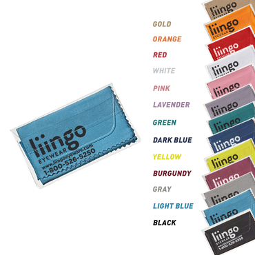 Purity™ Imprinted Chamois Cloth in Clear Pouch (Metallic Ink)