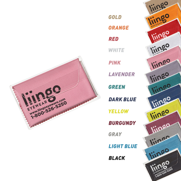 Purity™ Imprinted Chamois Cloth in Clear Pouch (Metallic Ink)
