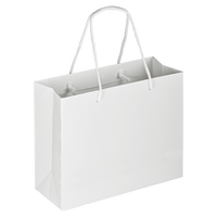 Boutique Shopping Bags White - Laminated (Large) [Min. Order Qty: 100 Bags]