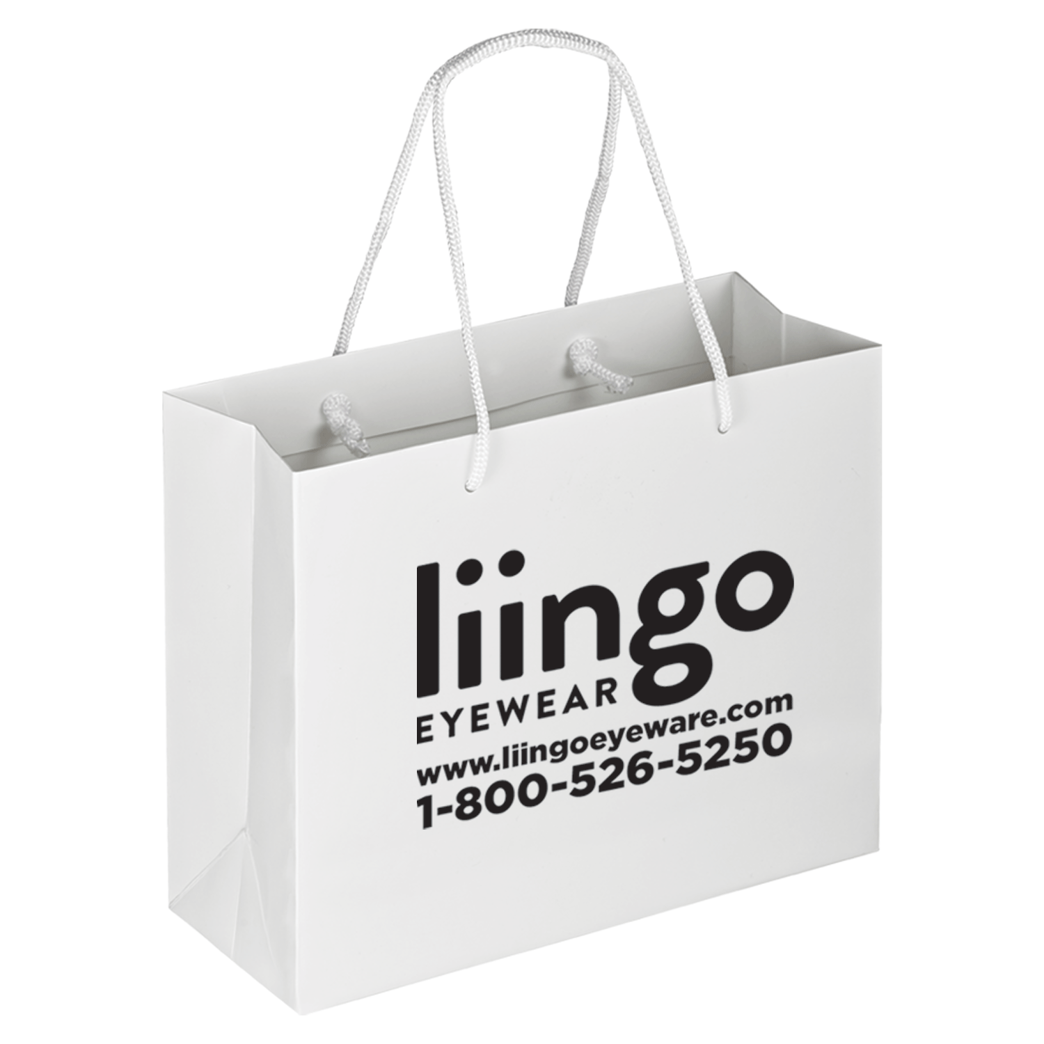 Boutique Imprinted Shopping Bags White - Laminated (Large) [Min. Order Qty: 500 Bags]