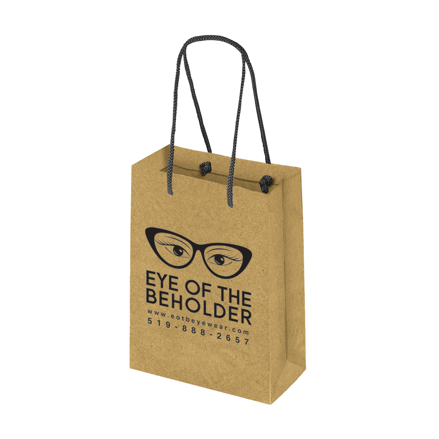 Boutique Imprinted Eco-Friendly Shopping Bags - Kraft (Small) [Min. Order Qty: 500]