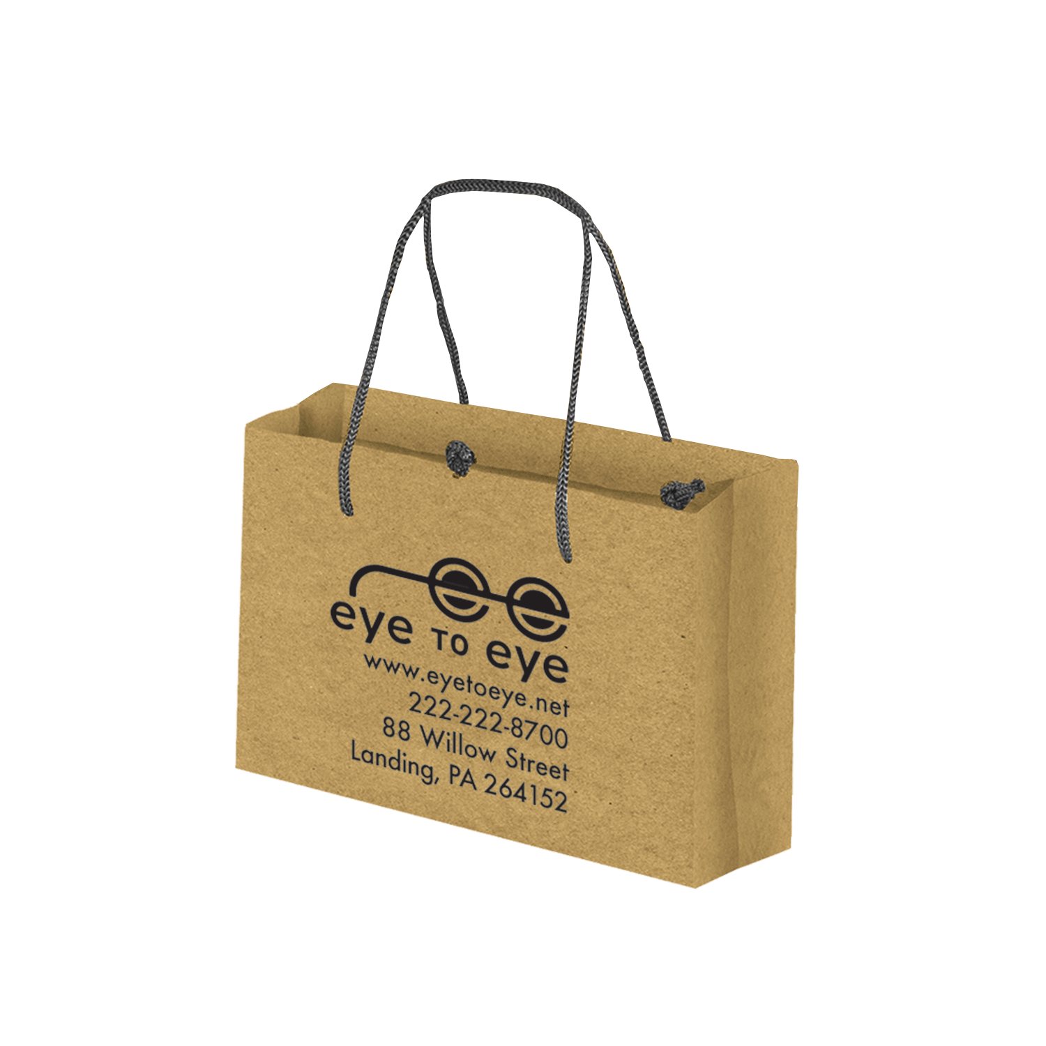 Boutique Imprinted Eco-Friendly Shopping Bags - Kraft (Small) [Min. Order Qty: 500]