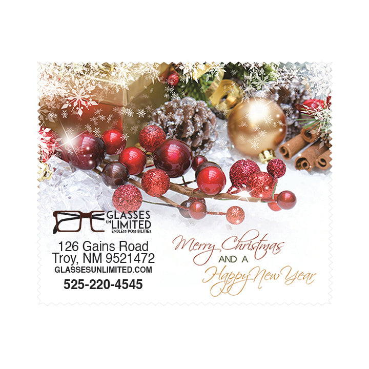 Purity™ Holiday Imprinted Lens Cleaning Cloths