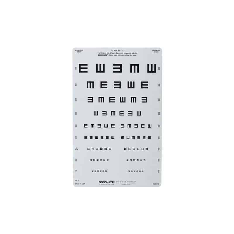 Tumbling 'E' Eye Chart