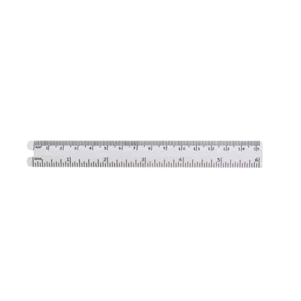 6" White PD Ruler