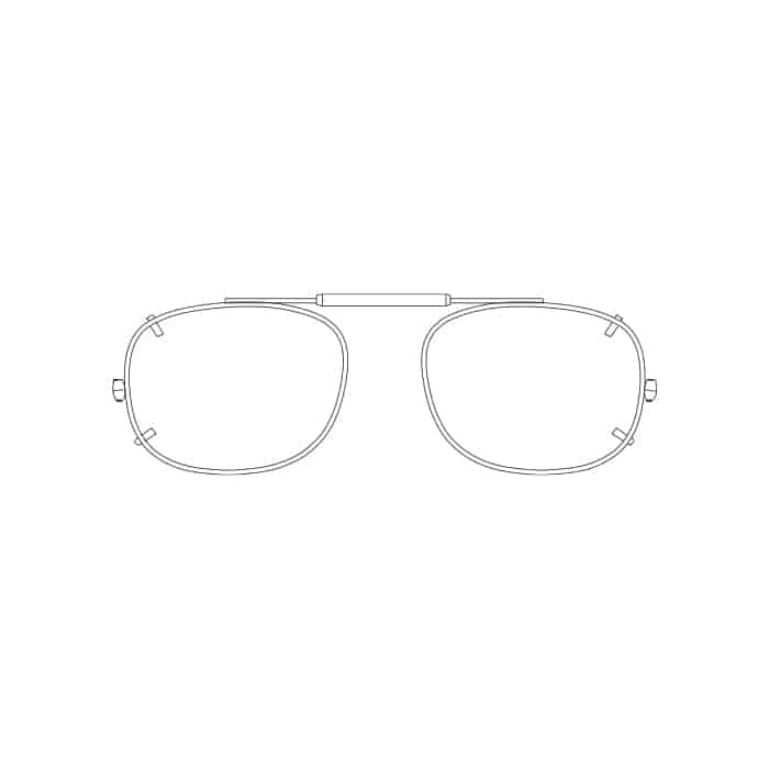 Visionaries® Rectangle Mirrored Clip-Ons