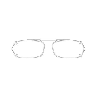 Visionaries® Tru Rectangle Mirrored Clip-Ons