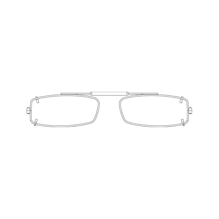Visionaries® Slim Rectangle Polarized 3D Clip-Ons