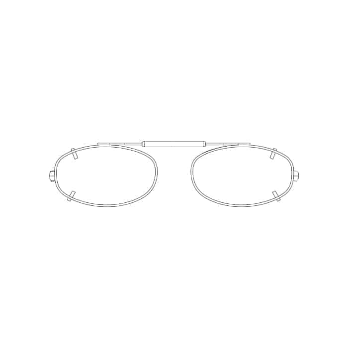 Visionaries® Mod Rectangle Mirrored Clip-Ons