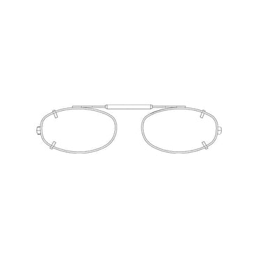 Visionaries® Mod Rectangle Mirrored Clip-Ons