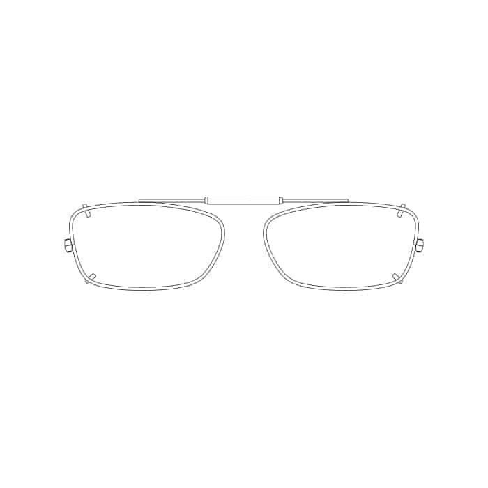 Visionaries® MDX Rectangle Mirrored Clip-Ons