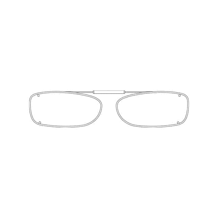 Visionaries® Extended Rectangle Mirrored Clip-Ons