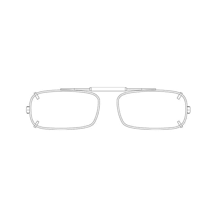Visionaries® Rimless Tru Rectangle Clip-Ons