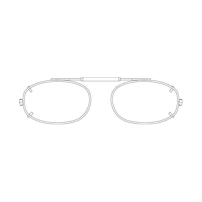 Visionaries® Rimless Lo Rectangle Clip-Ons