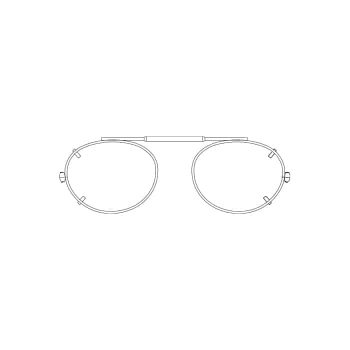 Visionaries® Rimless Oval Clip-Ons