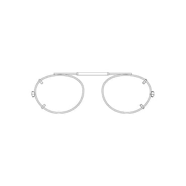 Visionaries® Rimless Oval Clip-Ons